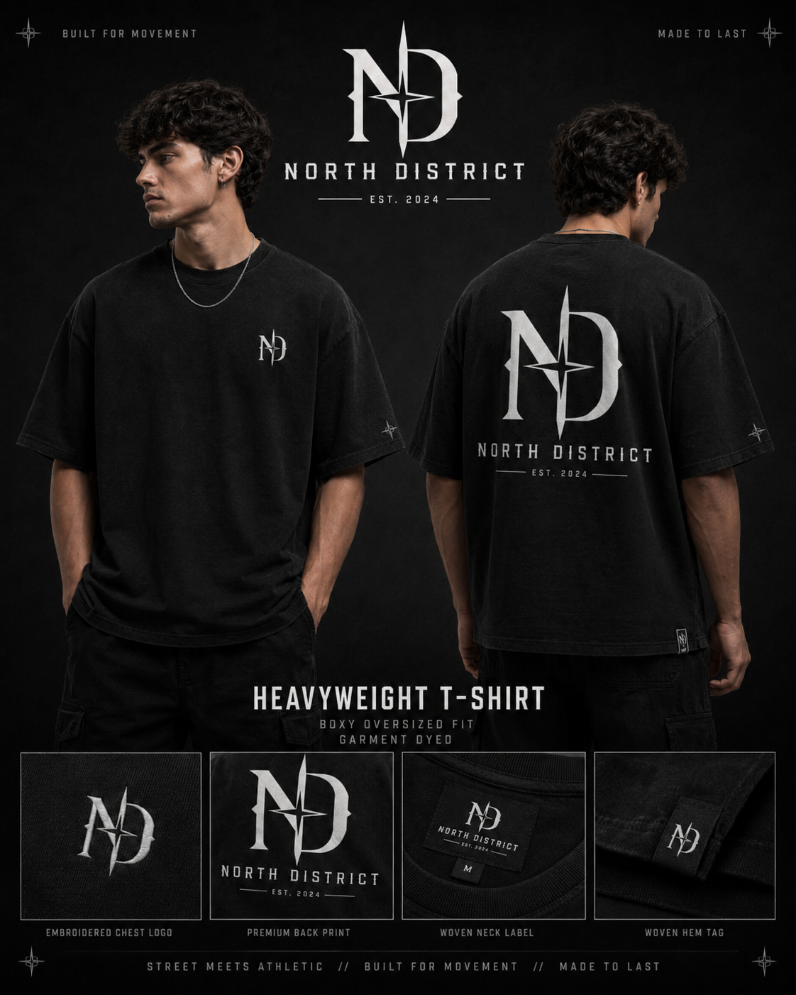 North District Heavyweight Tee